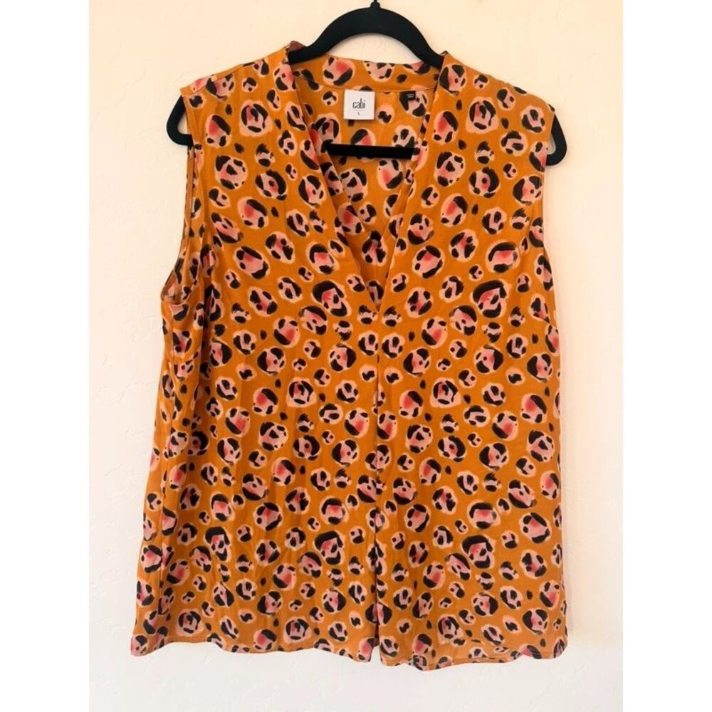 Cabi Animal Print Blouse Size L